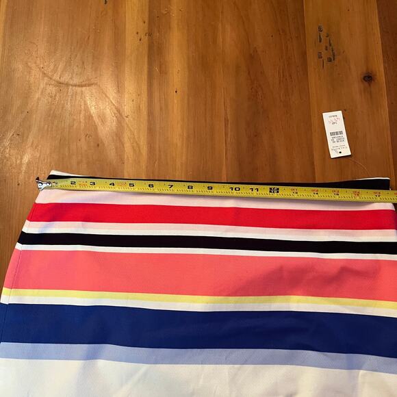 Talbots Women's Multicolor Striped  Mini Pencil  Lined Zipper Skirt 14 Petite - Picture 5 of 6